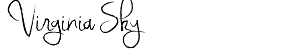 Virginia Sky font preview